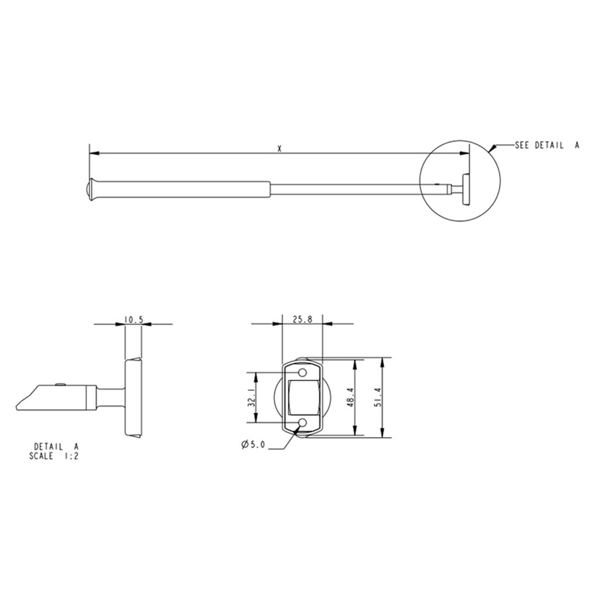 Allen Brothers 915MM Tiller Extension - Red