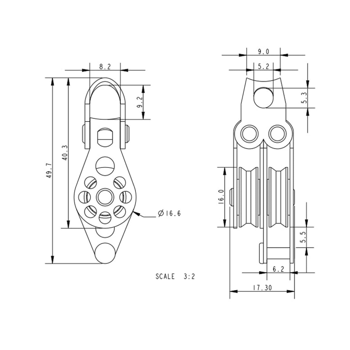 Allen Brothers 16MM Micro High Tension Block Double Becket