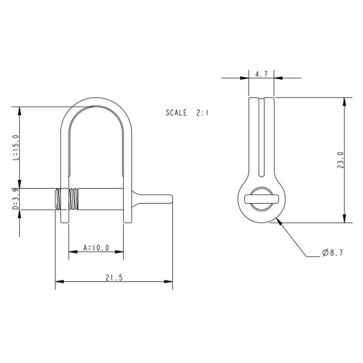 Allen Brothers 4MM D Shackle