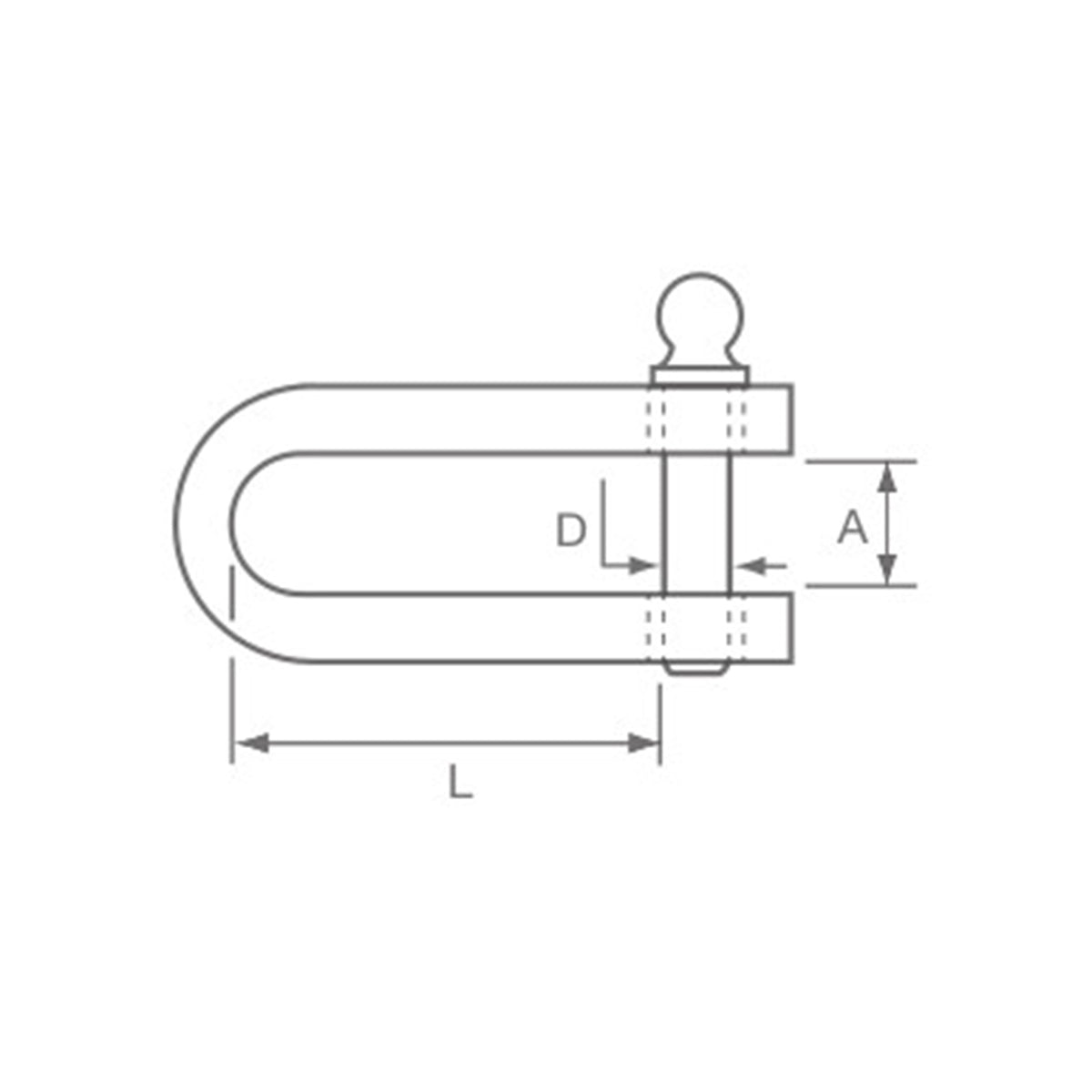 Allen Brothers Twisted Strip Shackle with 6mm Screw Pin