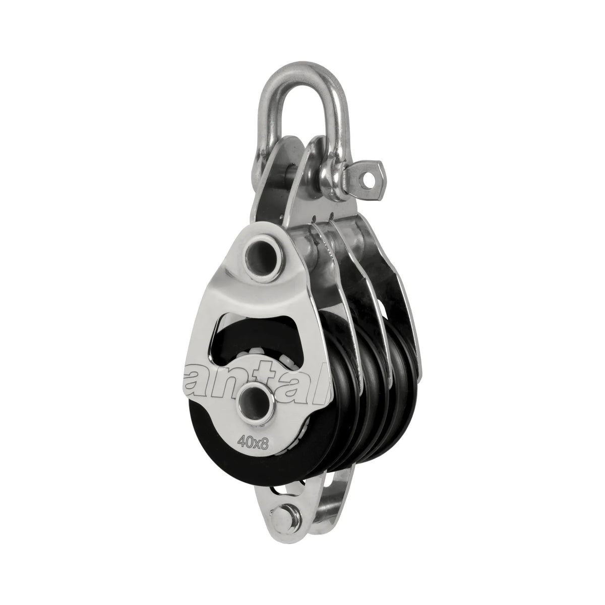Antal 40mm Triple Shackle Block w/ Becket & Cleat
