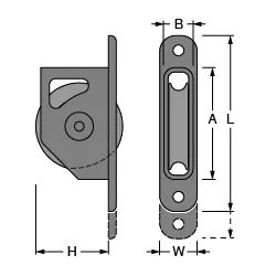 Antal 50mm Mast Block Single Sheave