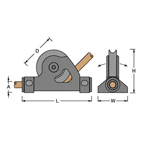 Antal 60mm Deck Block, Hollow Pin + Cam Cleat