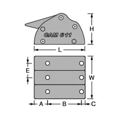 Antal Cam 611/V Clutch - Triple 8mm