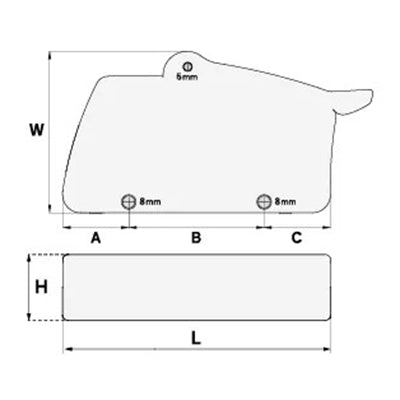 Antal Stopper V-Cam R814 Size 12/14 - Horizontal Left VE