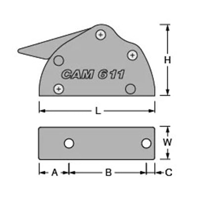 Antal Clutch Cam 611 Horizontal Resin Handle