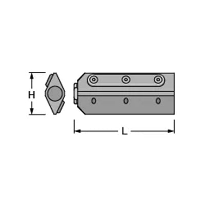 Antal SBR 200 Maxi Aluminum Batten Receptacle (M12 Toggle) 26mm Diam.