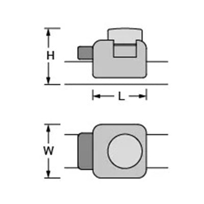 Antal T-Track 40X8 Stop Pin 050 ALU + 2X Stop-pin (Screw)