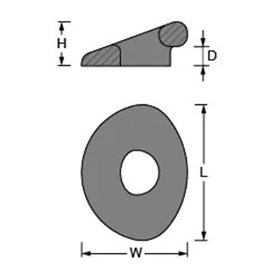 Antal Dyneema Pad Eye w/ Screws for 6mm Line