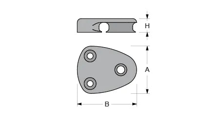 Antal Deck Friction Block, Aluminum, Max. Line 10mm