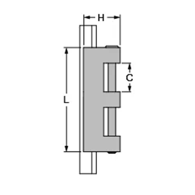 Antal 30x13 Mast Track, HS30 Reef Double Slider Car, 116mm