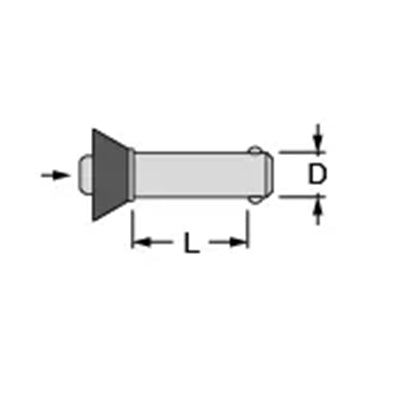 Antal Mast Track Fast Release Push Pin 10x20mm