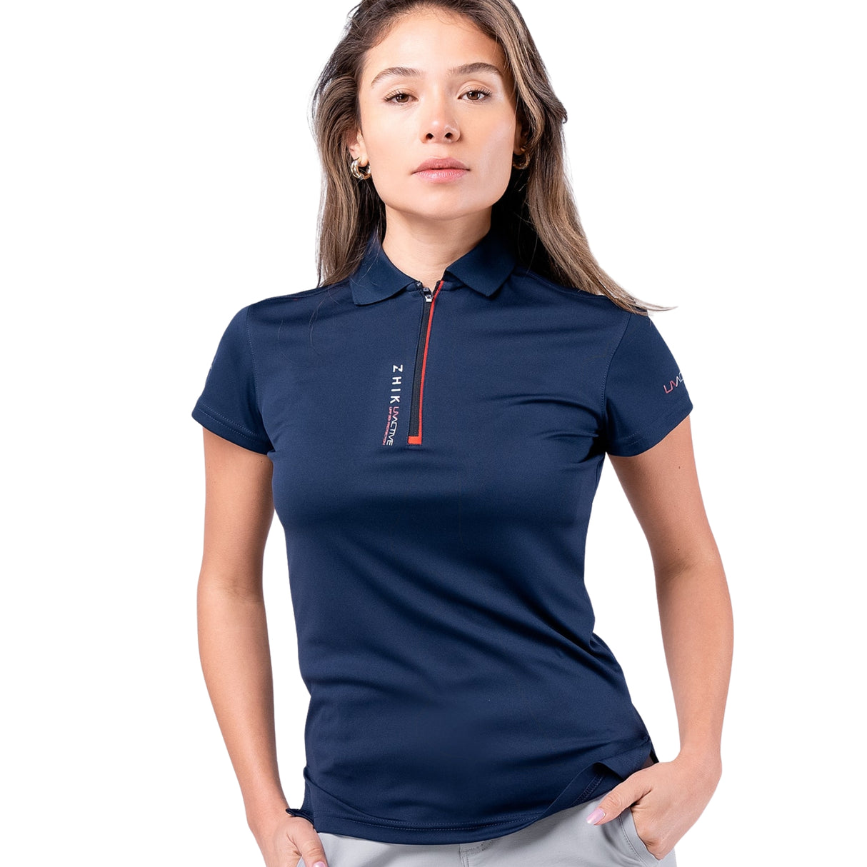 Zhik Womens UVActive Zip Sports Polo