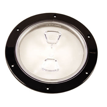 Beckson Deck Plate 6" Screw-Out Black/Clear