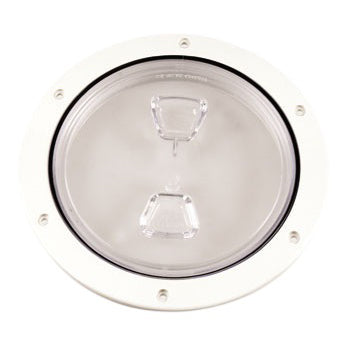 Beckson Deck Plate 6" Screw-Out White/Clear