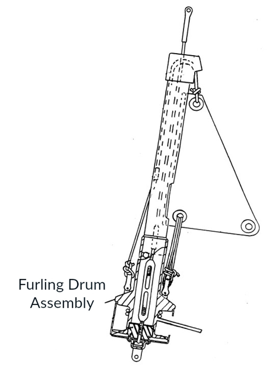 CDI FF2 Furling Drum Assembly (Does not include the stainless steel cup)