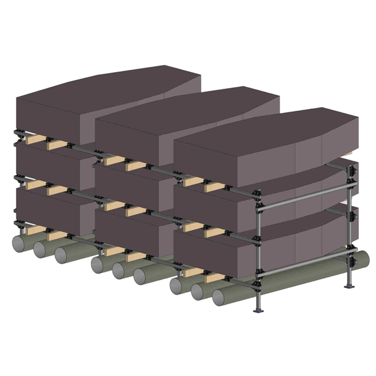 Dynamic Dollies 9 Boat Inflatable Storage Rack