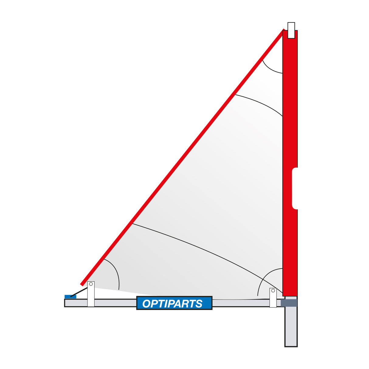Opti Optimist Trisail with Mini Boom, Sleeve Mast and Mast Extender