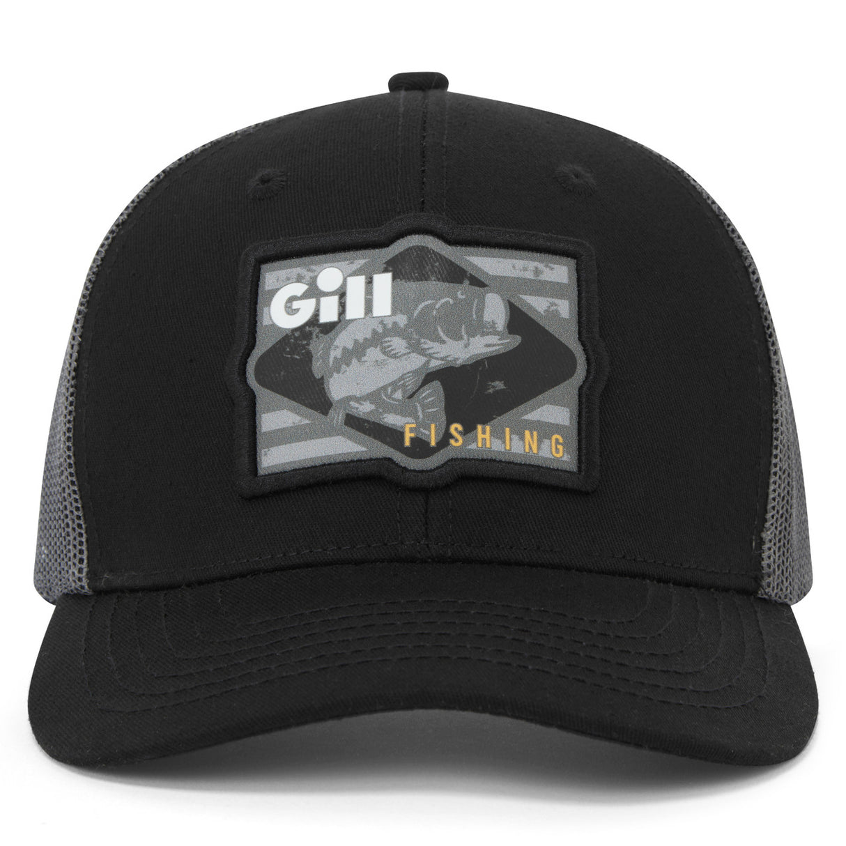 Gill Trucker Cap (Bass Logo, Americana, Sunrise)
