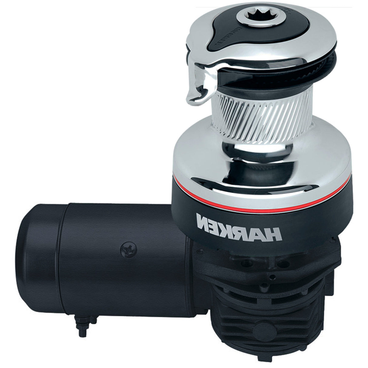 Harken Radial 2 Speed Electric ST Size 35 Chrome Winch Horizontal 24 Volt Left Mount