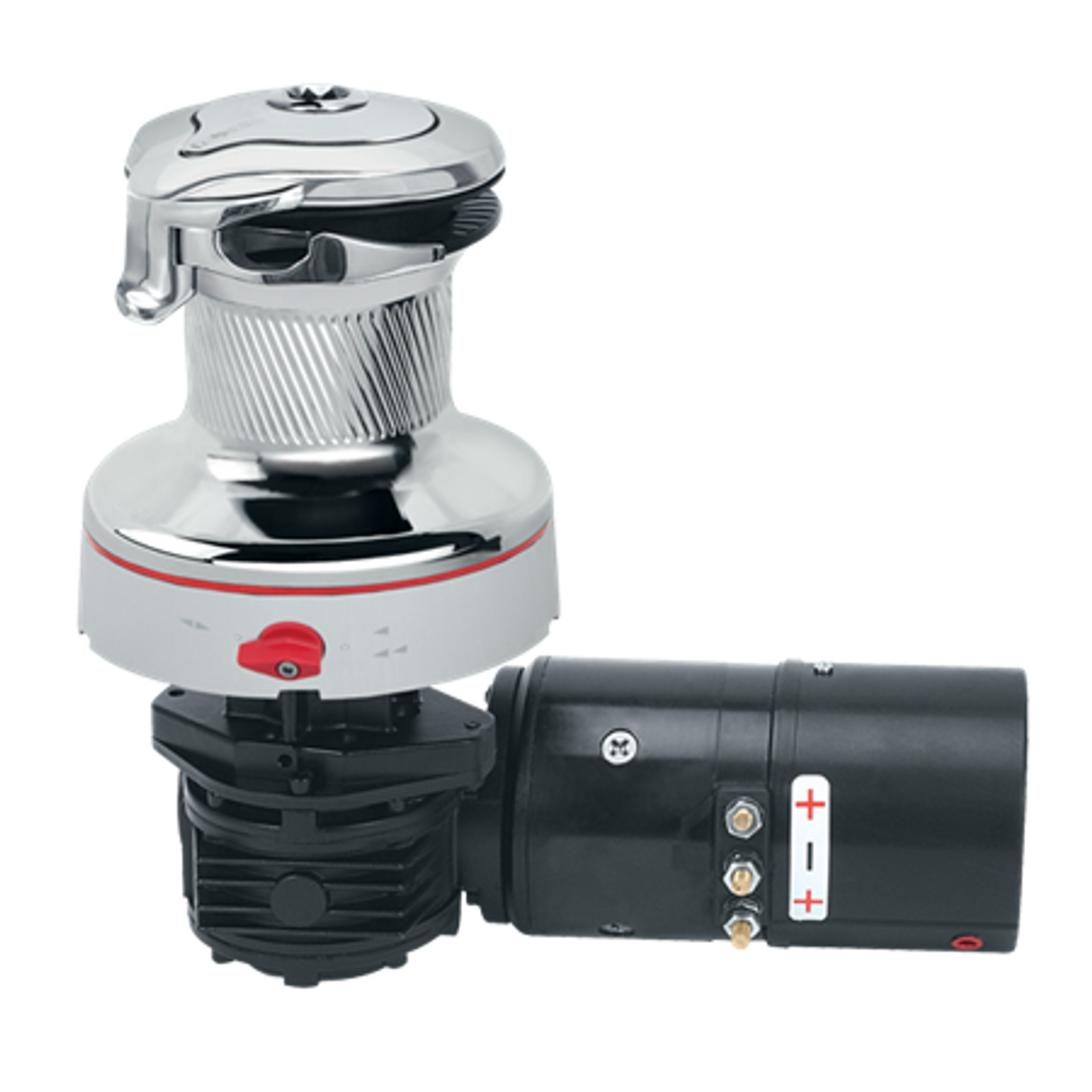 Harken Radial Rewind Electric Size 40 All Chrome Winch Horizontal 24 Volt DF Control Box