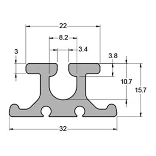 Antal HS22 Bolt-rope Carbon Track AL L3000