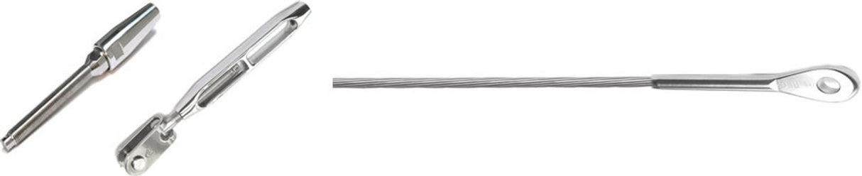 J70 Headstay with Bottom End left open and Swagelss stud