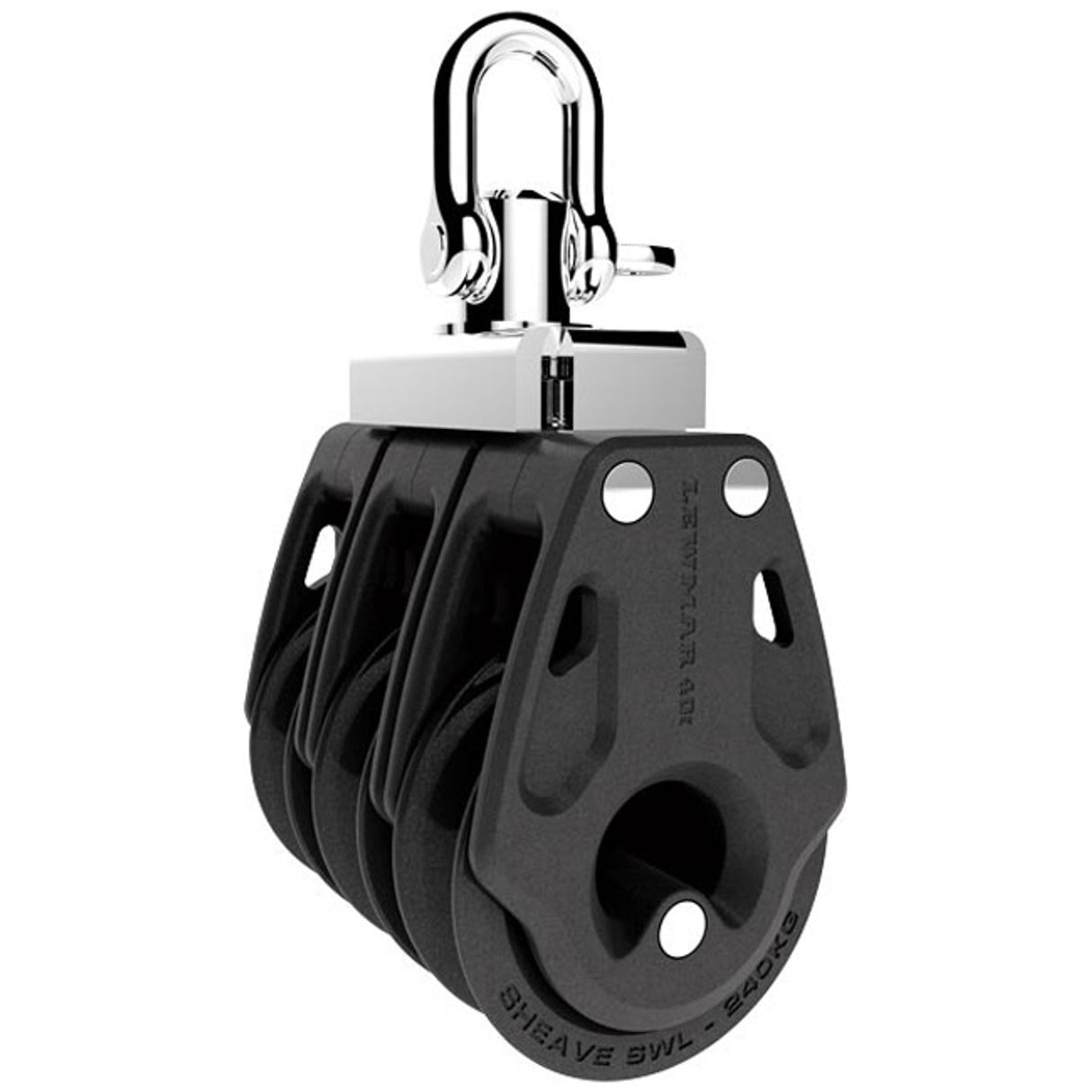 Lewmar 40mm Synchro Block Triple Bk