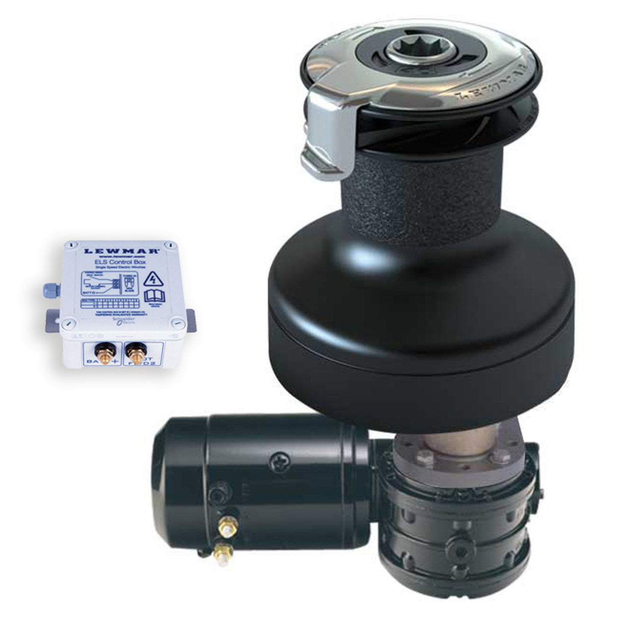 Lewmar 50EST EVO Electric Winch Kit 12V Alloy Black with ELS Control
