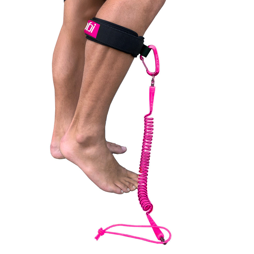 Vaikobi 2-Piece Ocean Paddling Calf Leash - Pink