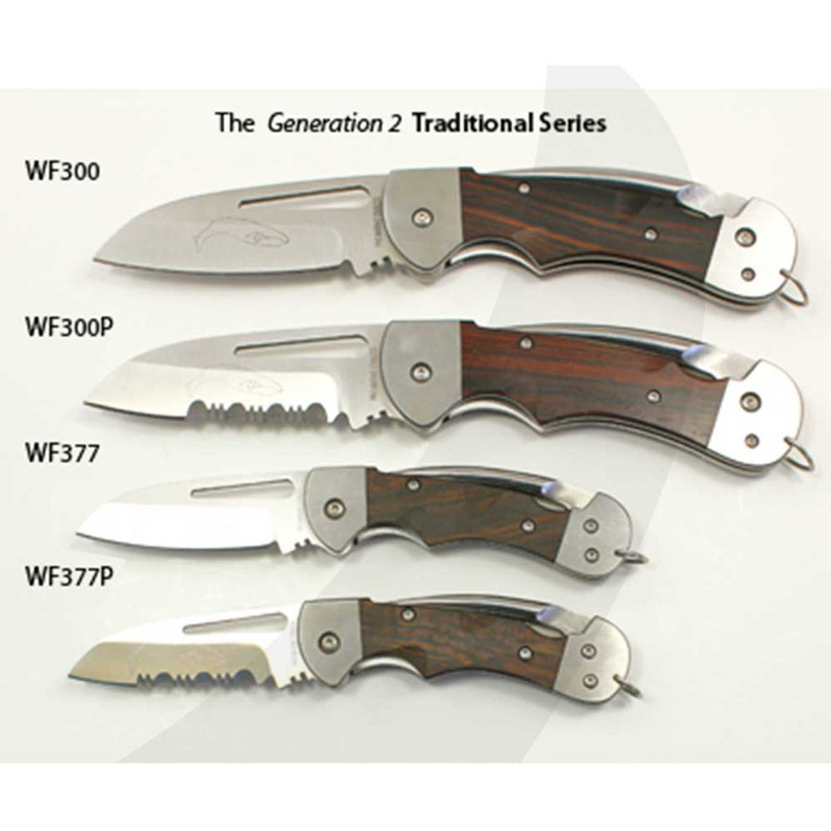 Myerchin Knives WF377 Gen 2 Wood Handle Crew Knife