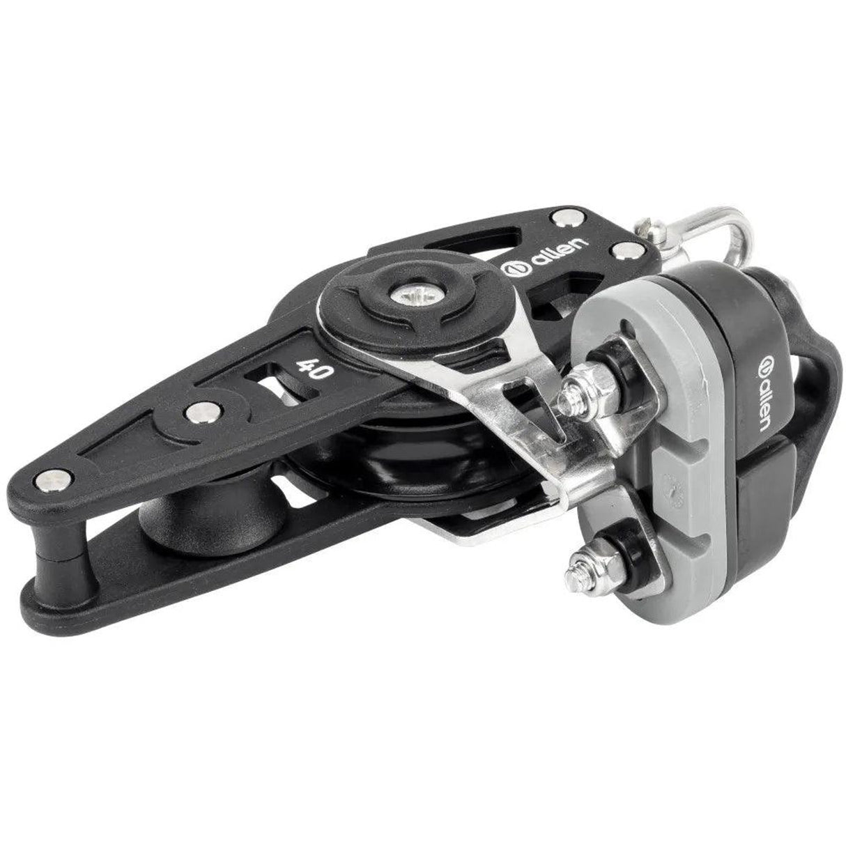 Allen Brothers 40mm Dynamic Fiddle Block/Becket with Swivel and A..77 Cleat