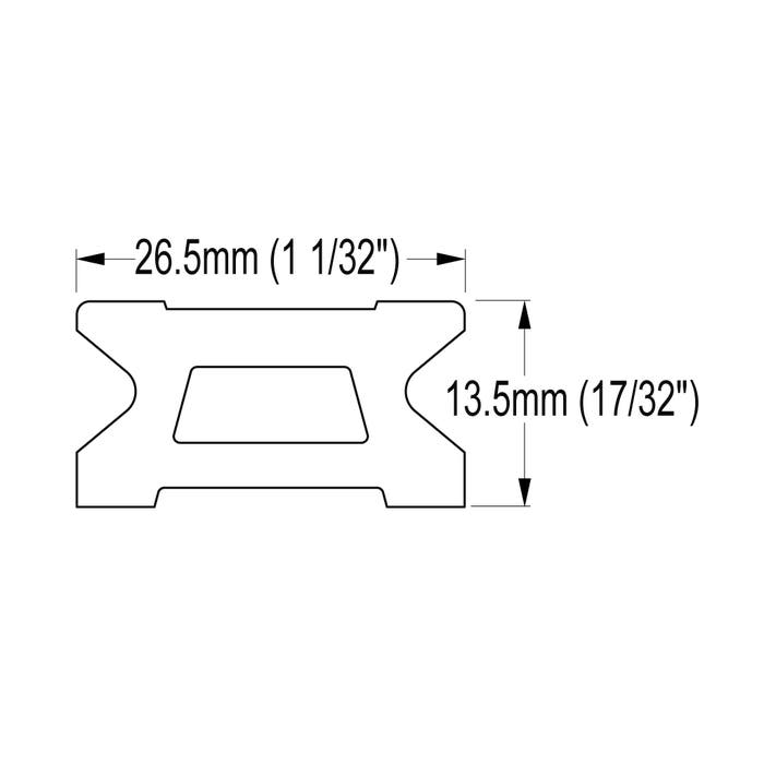Ronstan Series 26 Ball Bearing Traveller Track, 3m
