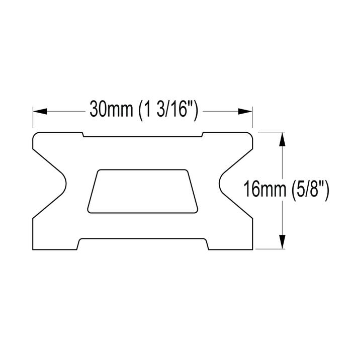 Ronstan Series 30 Ball Bearing Traveller Track, 3m
