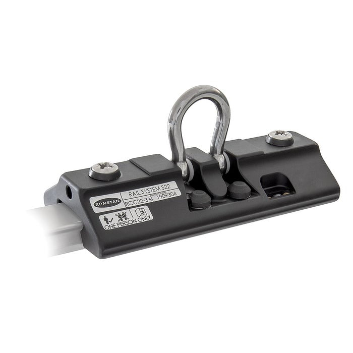 Ronstan Series 22 Safety Rail Car, Black