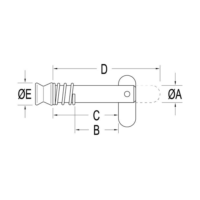 Ronstan Toggle Pin 25.4mm Long6.4mm Diameter