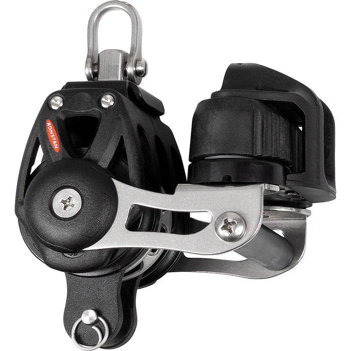 Ronstan Series 40 Ball Bearing Orbit Block, Triple Ratchet with Adjustable Cleat