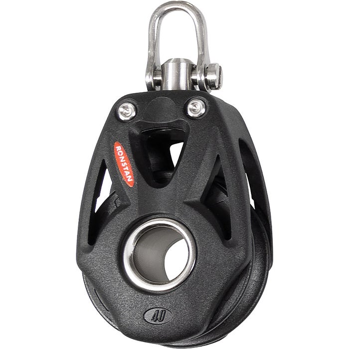 Ronstan Series 40 Ball Bearing Orbit Block, Single,Swivel