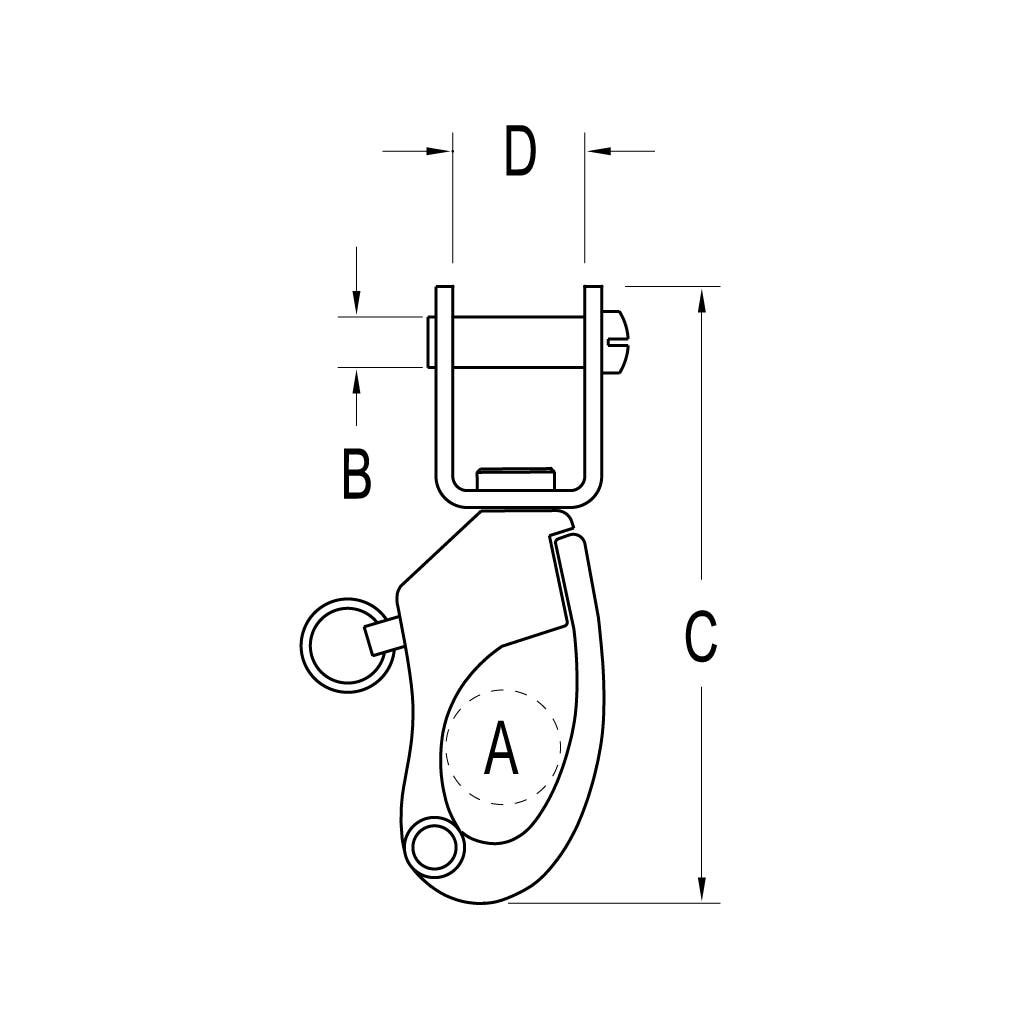 Ronstan Fixed Bail Snap Shackle 66mm