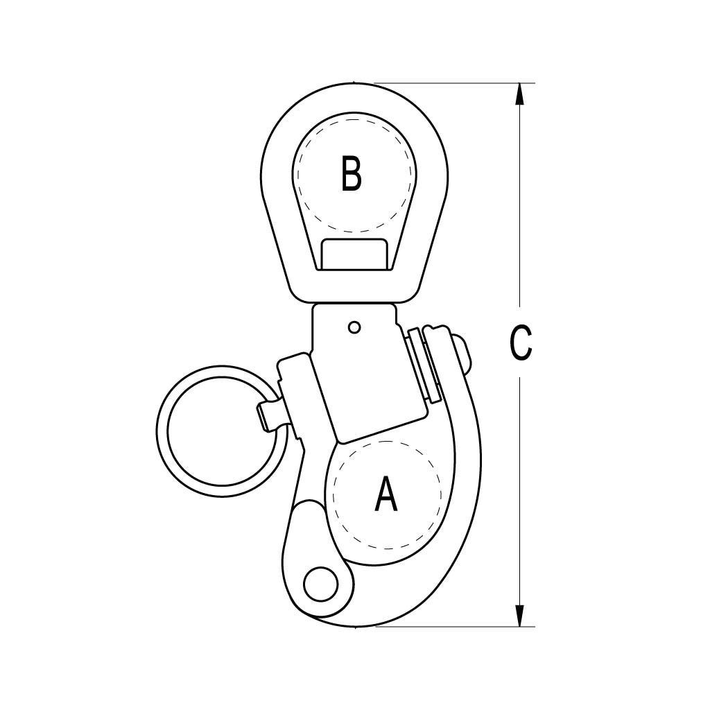 Ronstan Swiveling Small Bail Snap Shackle 110mm