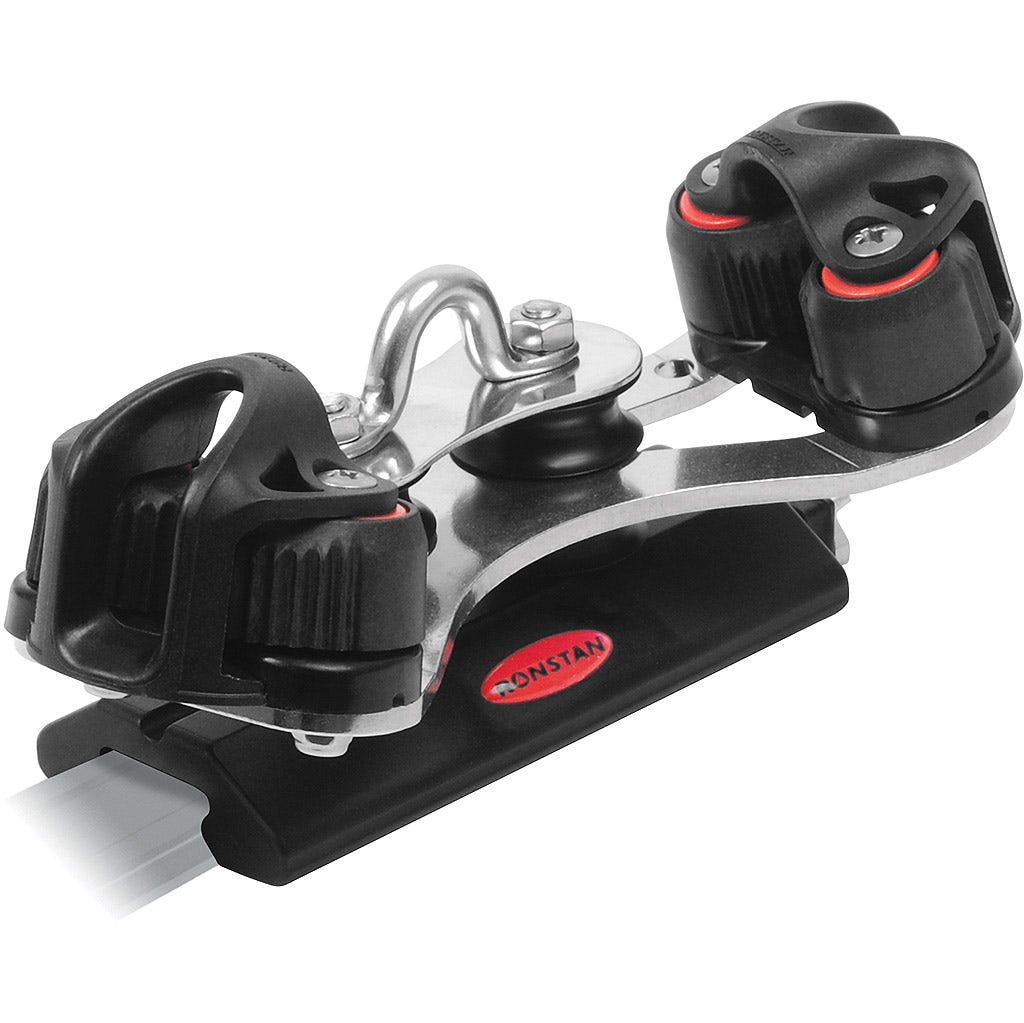 Ronstan Series 22 Traveller Car, 4 Control Sheaves with Cleat