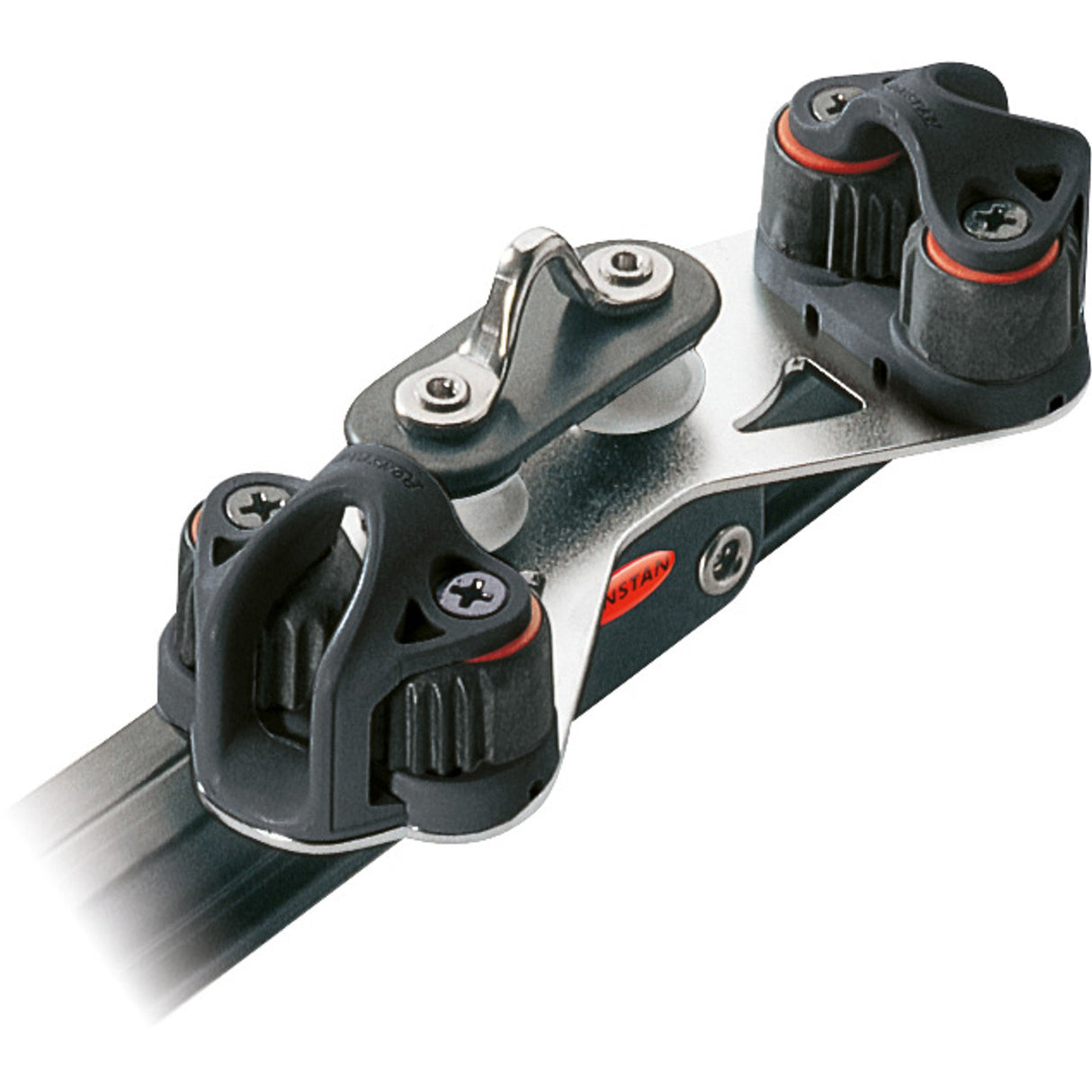 Ronstan Series 19 I-Beam Car, Single Control Sheaves, 2 Cleats