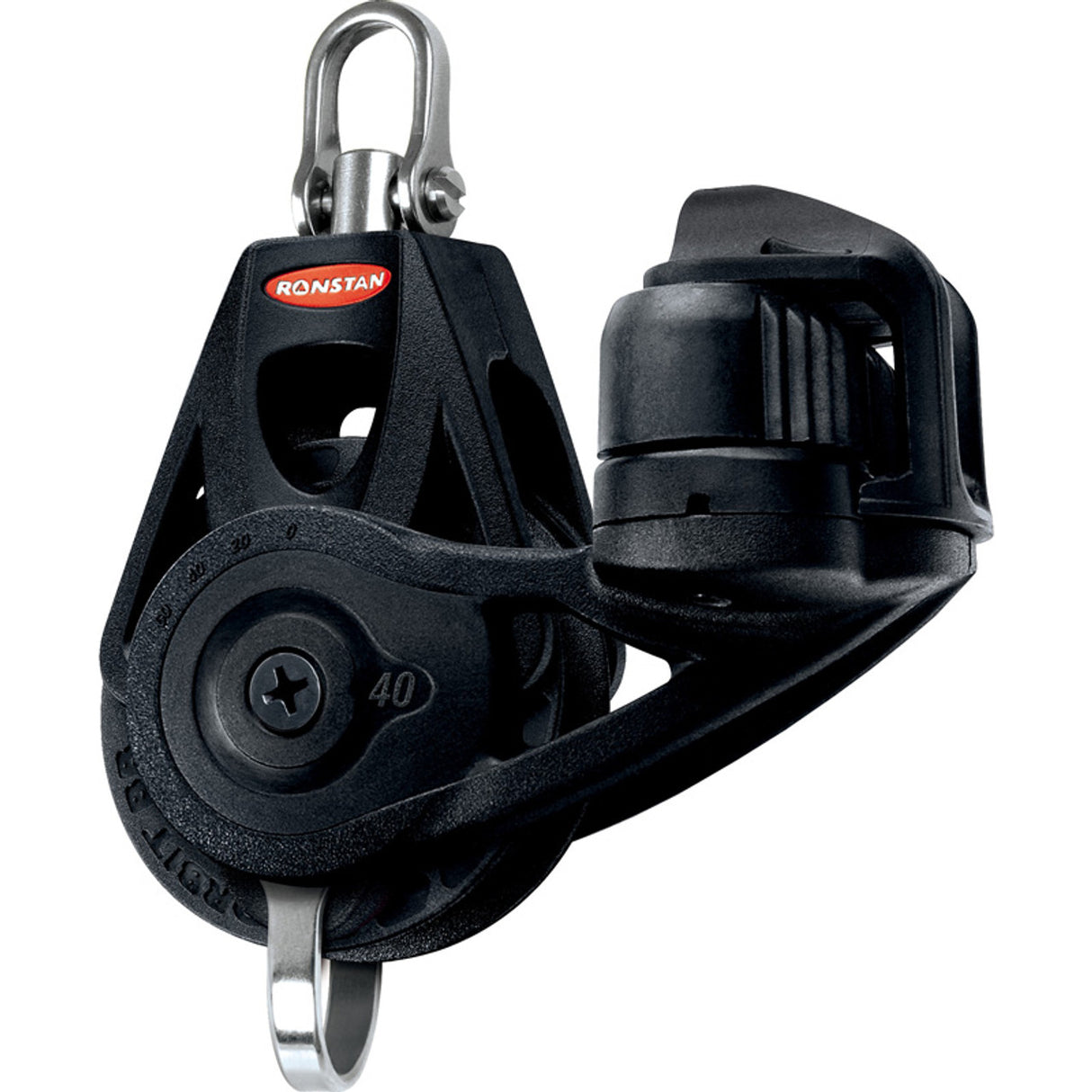Ronstan Series 40 BB Orbit Block, Single,Bkt,Cleat,SwivelHead