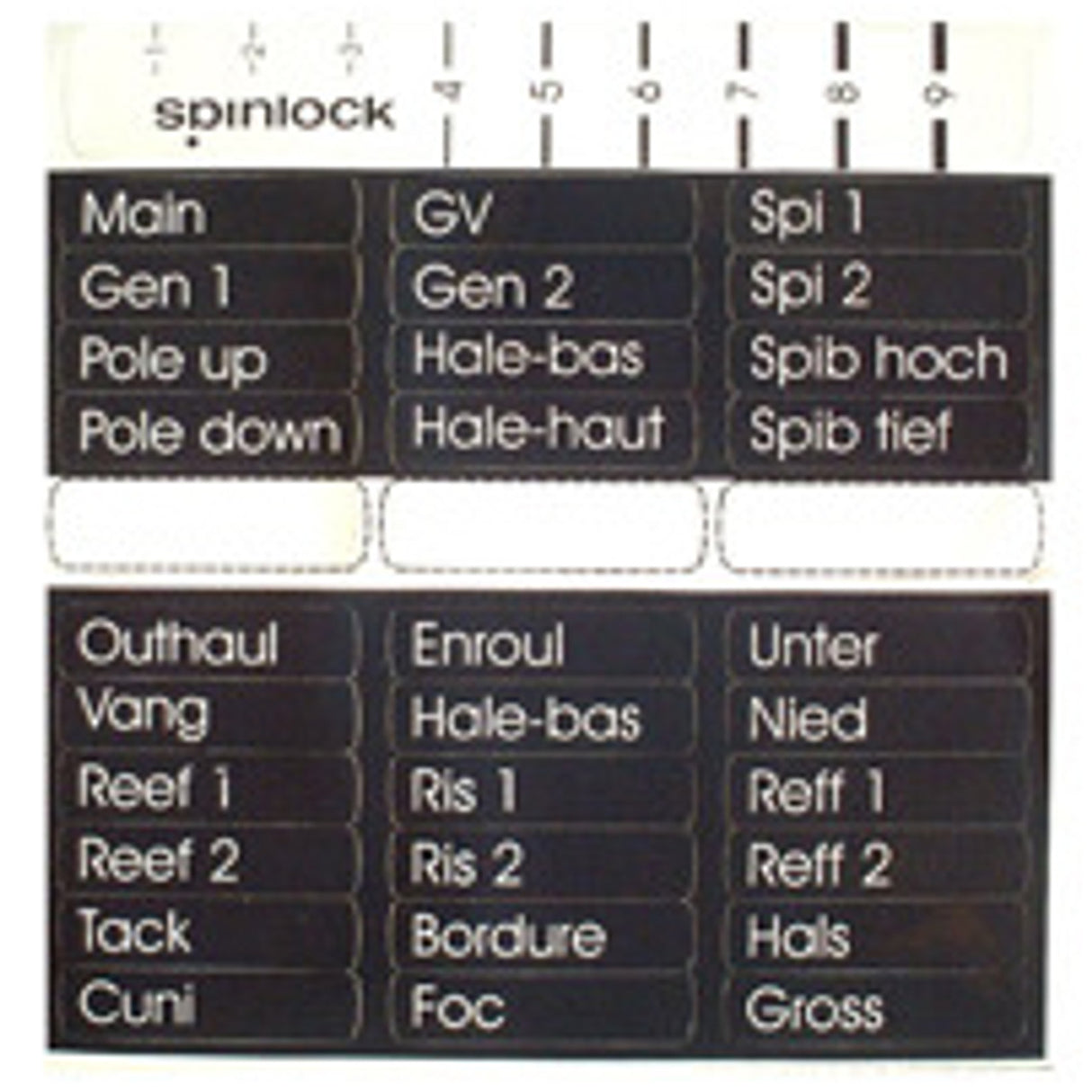 Spinlock Clutch Handle Labels (XAS Rope Clutch,XT)