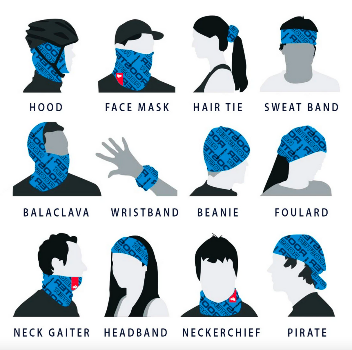 Rooster UV Neck Sleeve face covering (Colors)