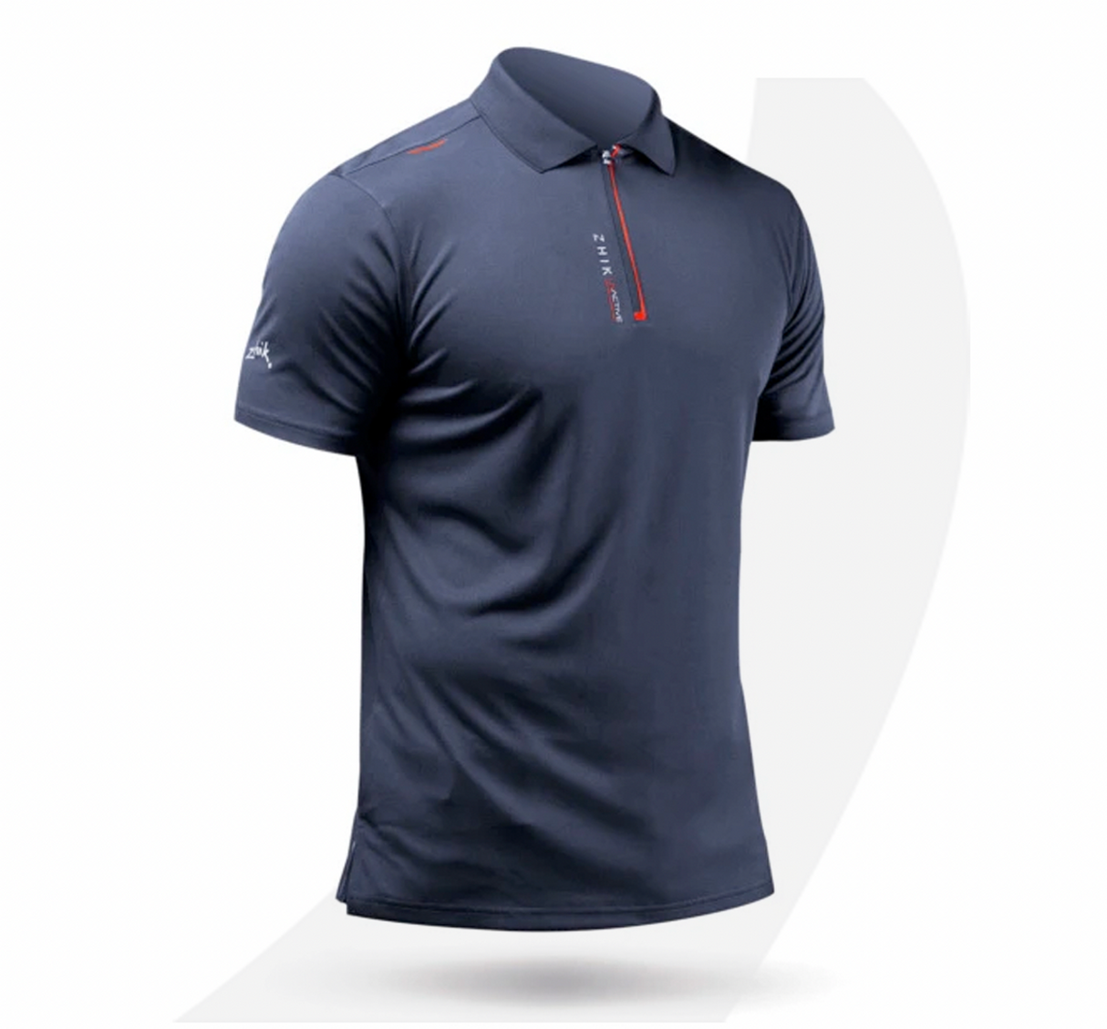 Zhik Mens UVActive Zip Sports Polo - Navy