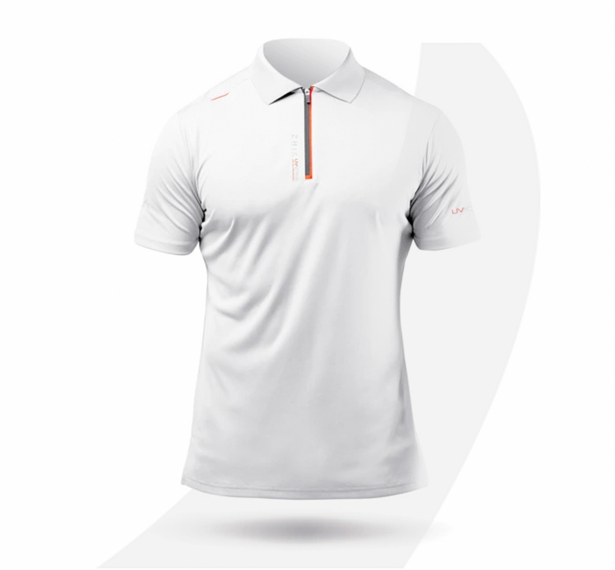 Zhik Mens UVActive Zip Sports Polo - White