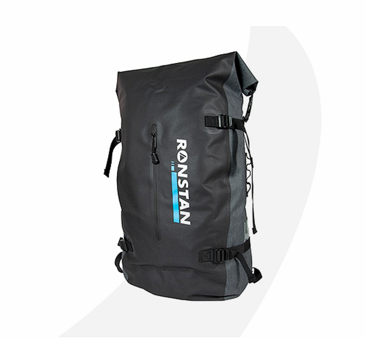 Ronstan Dry Roll-Top 55L Backpack, Black & Grey