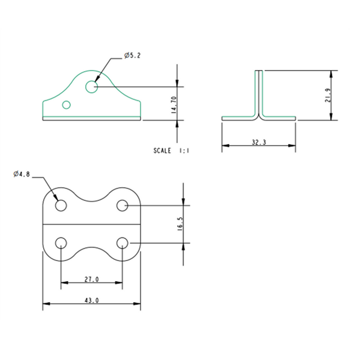 Allen Brothers 5MM Stainless Steel Split Anchor Plate