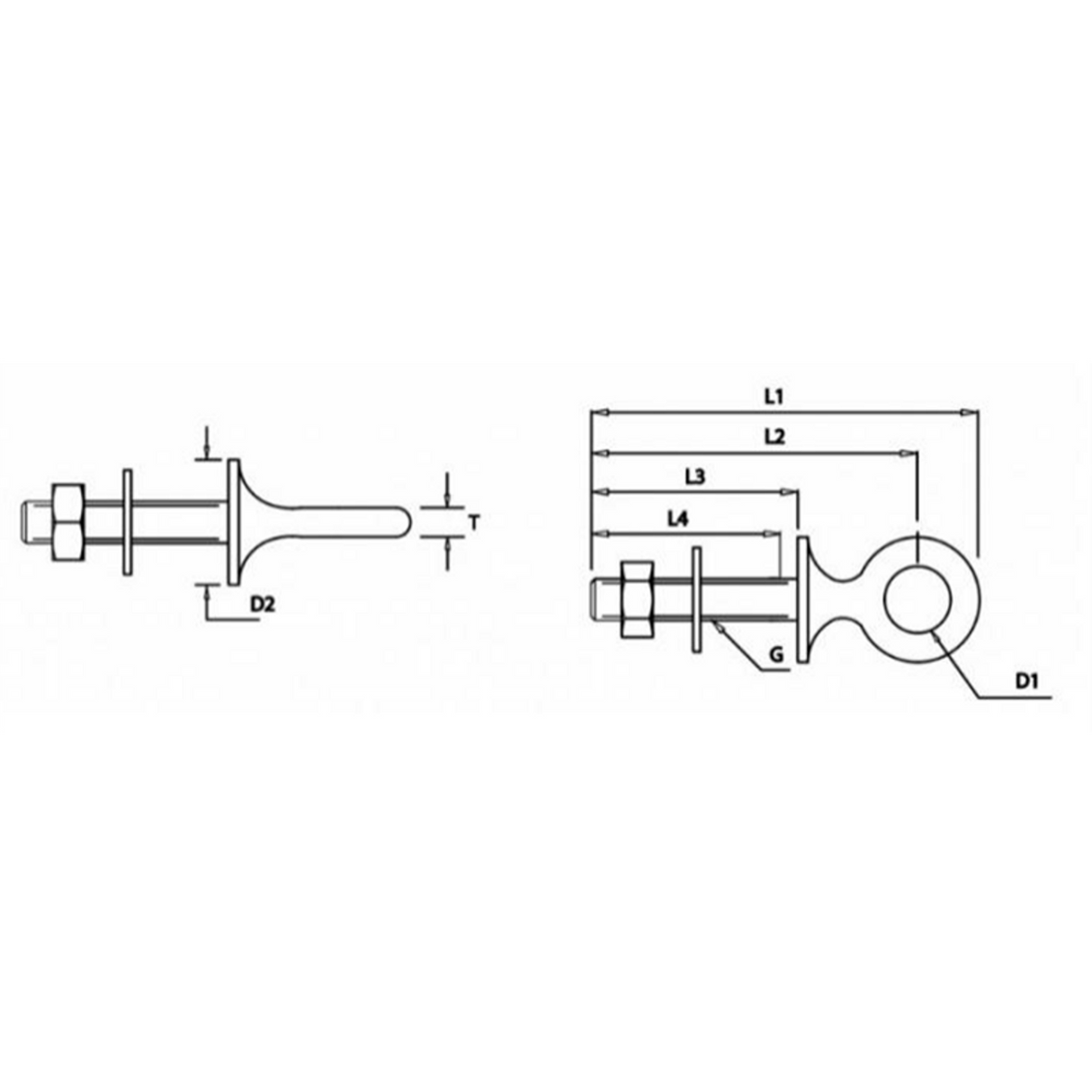 Allen Brothers M8 X 80mm Eye Bolt